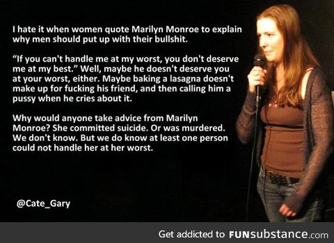 When women quote marilyn monroe