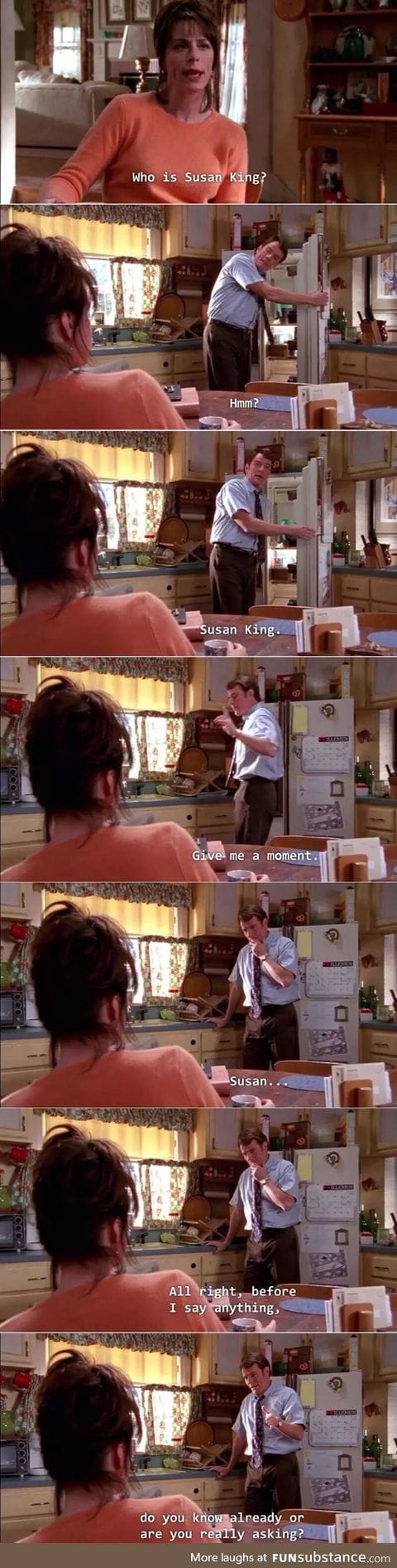 When she asks you a question