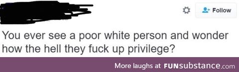 Poverty: "oh yes, I do choose people based on their skin"