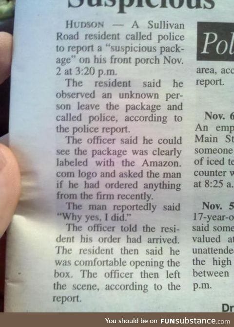 Suspicious package