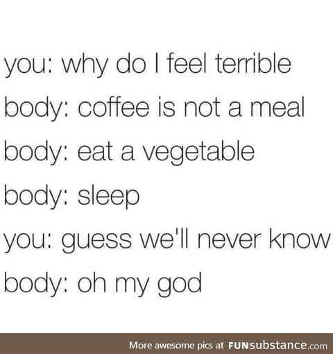 I'm gonna go sleep like my body is requesting. See y'all tomorrow.
