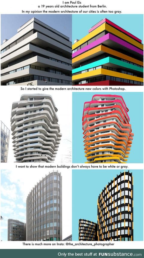 Colorful modern buildings