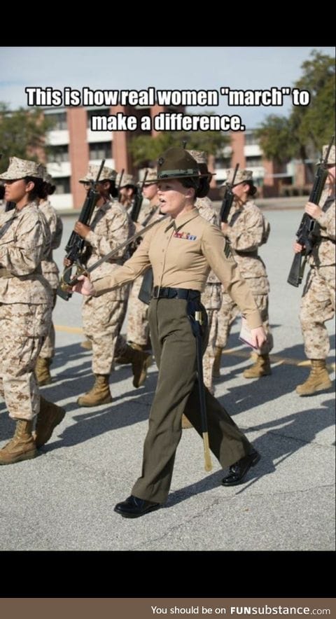 I approve of these women marching