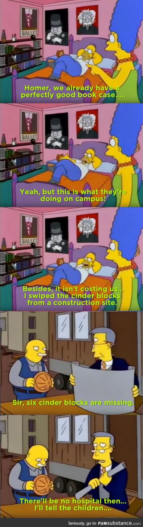 Homer's dorm room inspired furniture