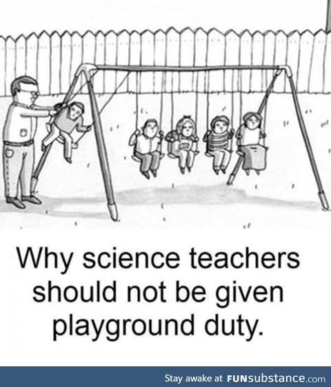 Science teachers in the playground