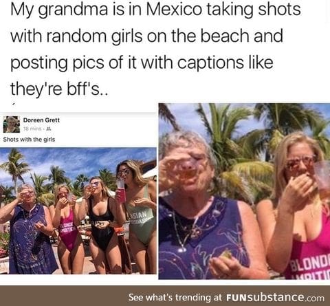 Grandma on vacation