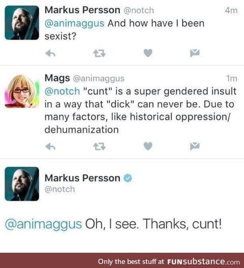 Thanks c*nt