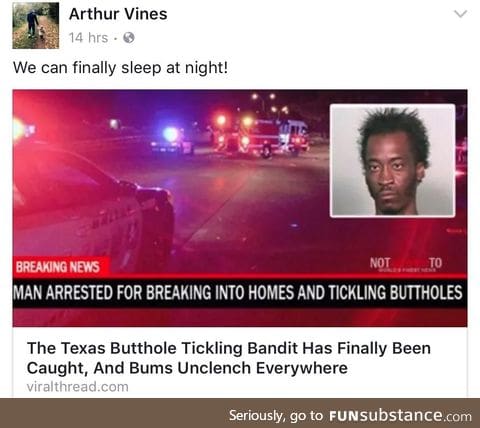 Butthole tickler caught?