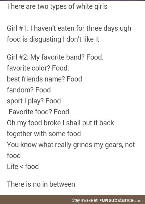 I am the 2nd type of white  girl