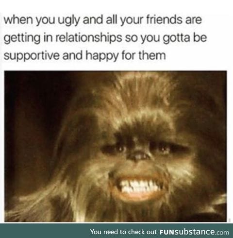 It's hard for me to be happy for people sometimes