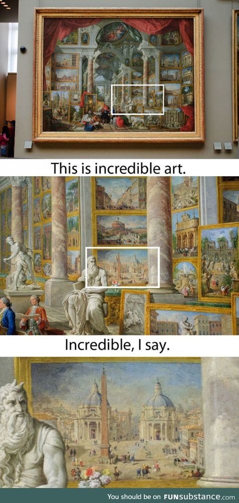 Art show within a painting