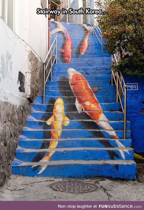 Underwater stairway