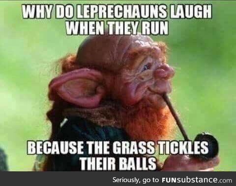 Why do Leprechauns laugh when they run