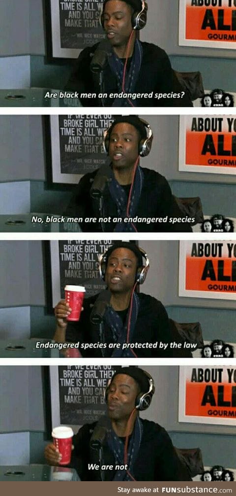 Are black people endangered species?