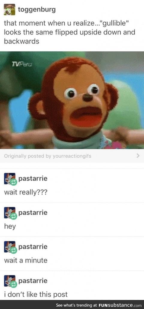 "i don't like this post"