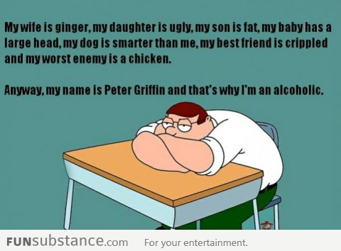 The Reason Peter Griffin Is An Alcoholic