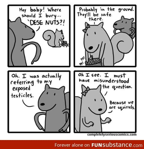 Burying nuts