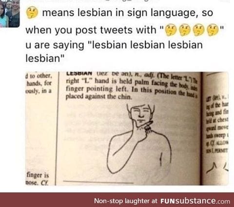Lesbian in sign language