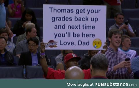 Perfect way to send a message to your son