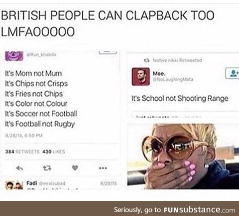 British people can be savage