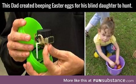 Easter eggs for blind daughter