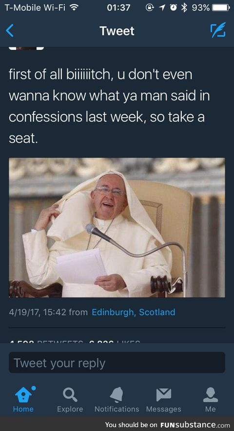 Sassy pope is sassy