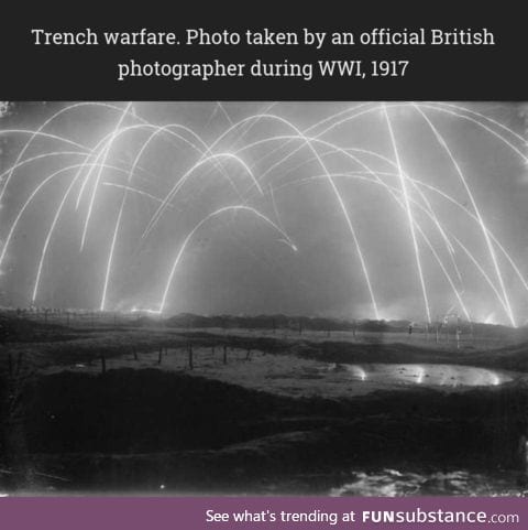 Trench warfare during WWI, 1917