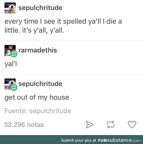 Y'all's grammar