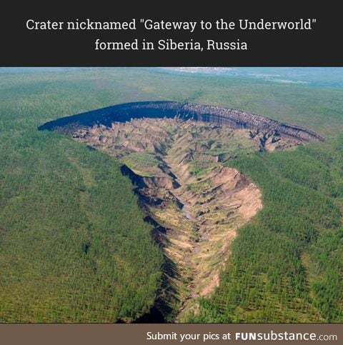 The result of increasing temperatures causing massive permafrost erosion