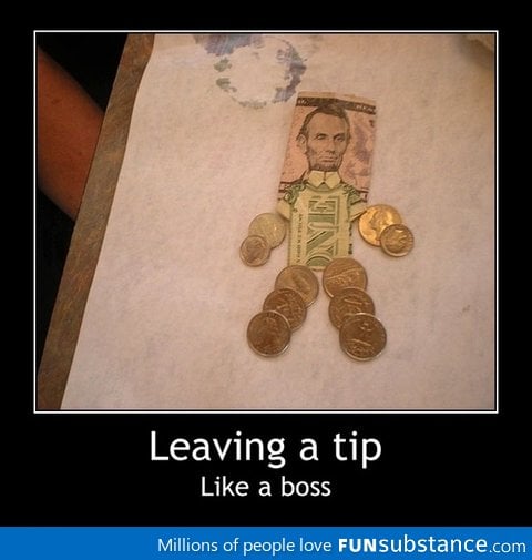 Leaving a tip