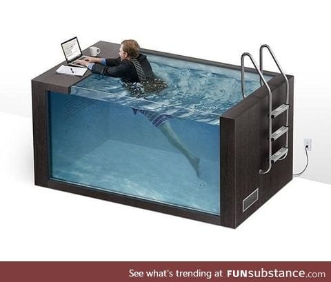 Who needs a standing desk when you can have a Swim Desk!