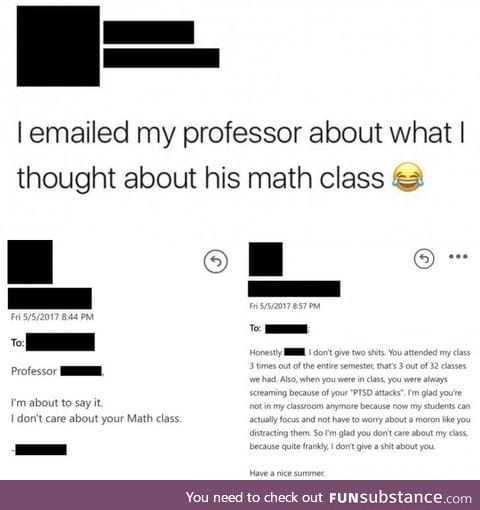 Math Professors have opinions too