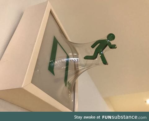 This emergency exit sign
