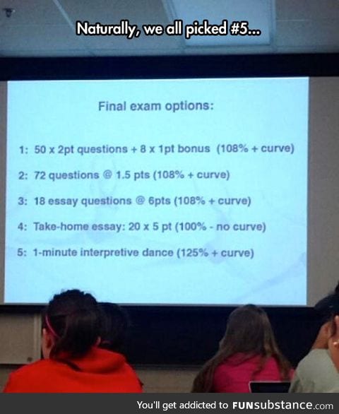 Final exam options