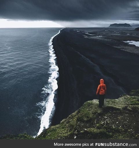 Black sand beach in Iceland