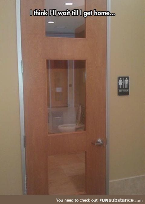 When you gotta go, but the restroom is like this