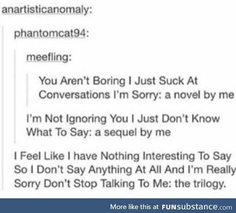 it's sad because it's relatable