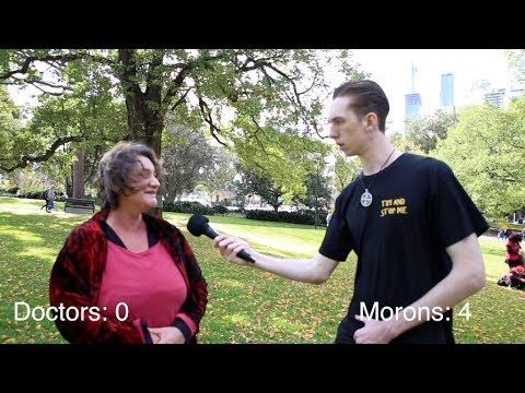 Lewis Spears searches for doctors at an anti-vax rally