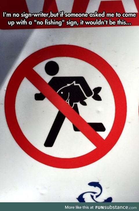 No fishing sign