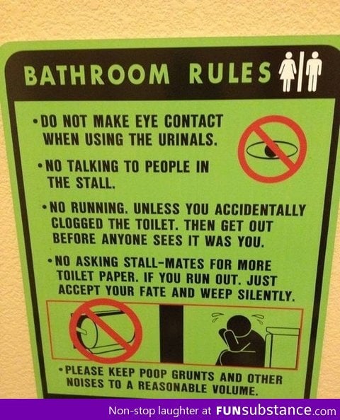 Bathroom rules