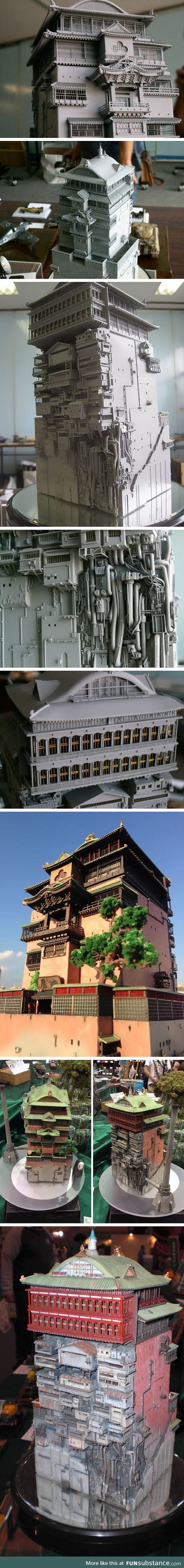 This handmade 'Spirited Away' Bathhouse Model Is Nuts