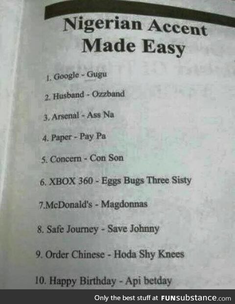 Get the Nigerian accent easily