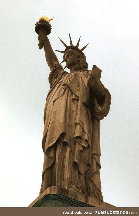 Only a few color photos survive of the Statue of Liberty before her copper oxidized