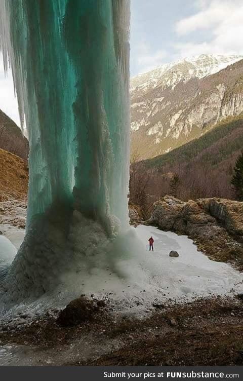 Frozen waterfall