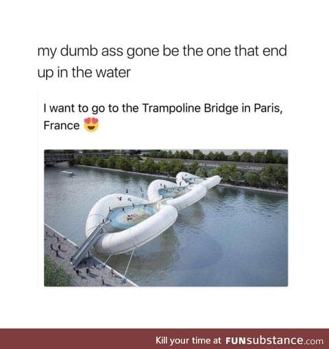 Trampoline Bridge in Paris