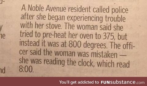 Found in my town's police report