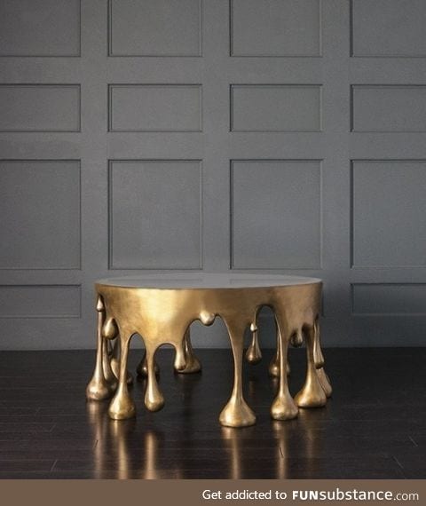 Dripping paint coffee table