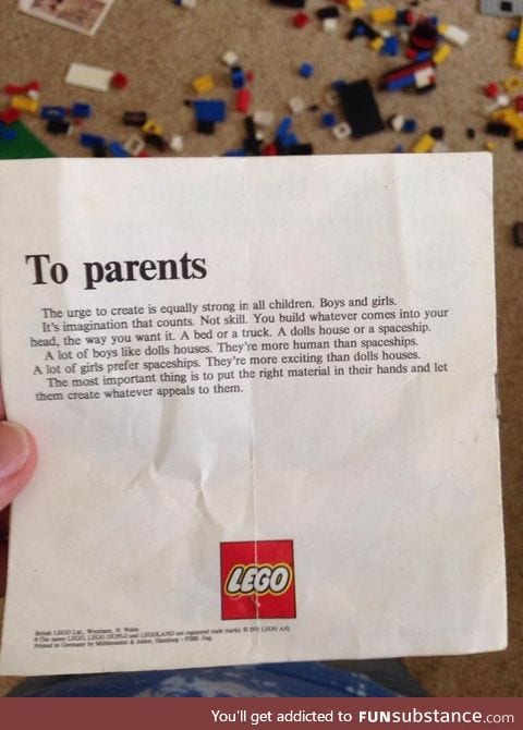 Lego letter from the 1970's