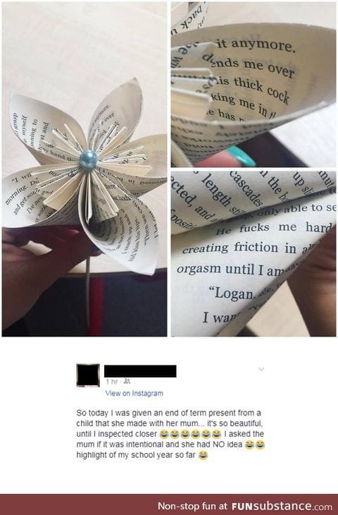A primary school teacher received this from a child in her class