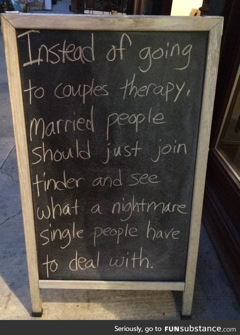 Sandwich board wisdom